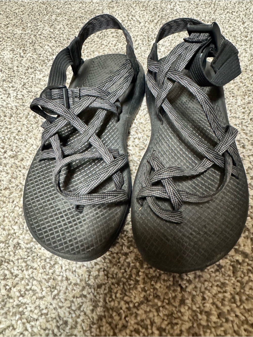 Chaco Black Strappy Sport Sandals